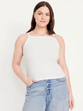 Old Navy White Square-Strap Tank